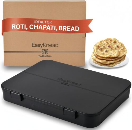 EasyKnead Roti Box – Rotibox for Preparing Roti - Roti Making Box for Chapati, Paratha, Puri – Non-Slip Kneading Board Rotibox - Lot 8912