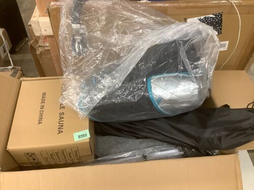 Full Size Home Sauna, Portable Steam Sauna for Home Spa, One Person Foldable Lightweight, Full Body Sauna Tent for Relaxation, 1500W & 4L Steamer Generator, Remote Control, Foldable Chair - Lot 8984