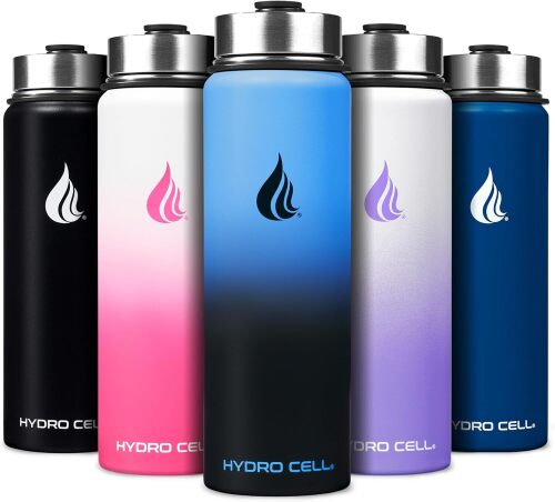 Stainless Steel Insulated Water Bottle with Straw - For Cold & Hot Drinks - Metal Vacuum Flask with Screw Cap and Modern Leakproof Sport Thermos for Adults - Lot 10101