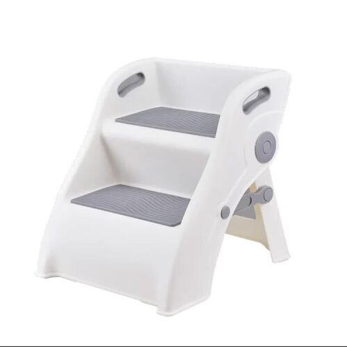 Two Step Stool for Toddler and Kids, Standing Learning Stool Tower for Bathroom Sink, Potty Training, Children Step Up Learning Helper with Safety Non-Slip Pads (1 Pcs) - Lot 10124