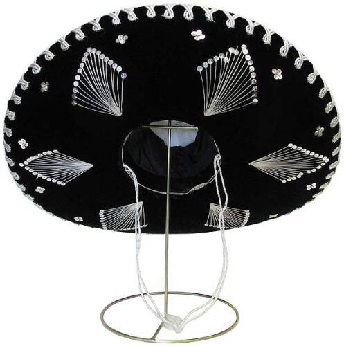 Black & Silver Charro Sombrero - Lot 10127