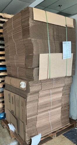 Pallet of Cardboard Boxes, 250 Count