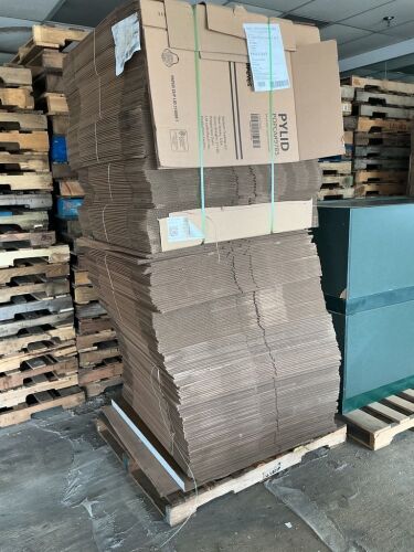 Pallet of Cardboard Boxes, 250 Count