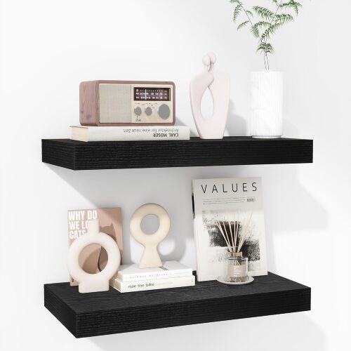 Floating black shelves, thick, 4.5cmx41cm