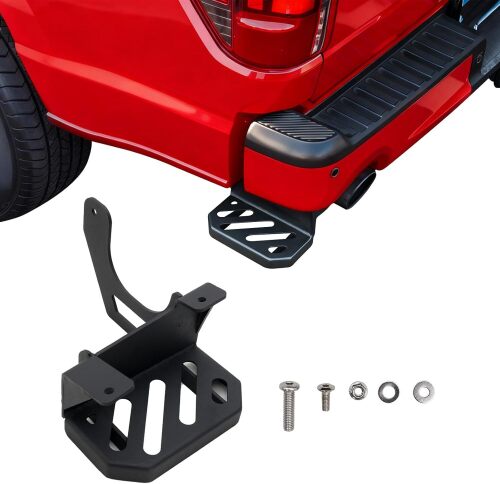Rear Bed Step Compatible with 2024 2025 Ford F150 Tailgate Bed Rear Bumper Side Step Carbon Steel Tailgate Truck Bed Pedal for 2024 F-150 Accessories (Driver Side 1PC)