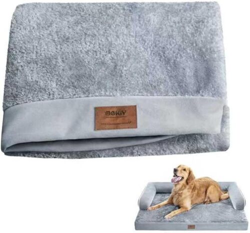 MEKIY Large Dog Bed Cover Replacement Orthopedic Washable - Large Dog Bed Waterproof Removable Cover - Couch Sofa Cover Gray