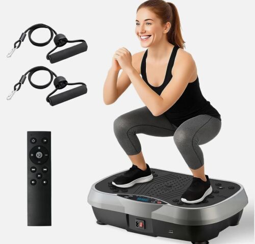ALSO GO Vibration Plate – 3 Modes,120 Levels, 400lb Capacity w/ Resistance Bands