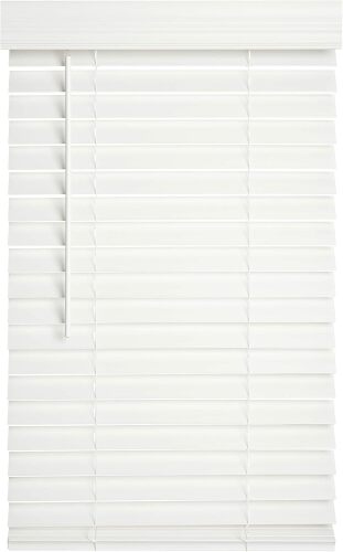 Lotus & Windoware 2" Cordless 35" x 24" Faux Wood Blinds, White