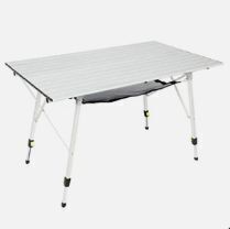 PORTAL Camping Table Portable Foldable w Adjustable Legs, Aluminum Folding Table