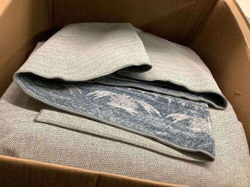 10x14 Washable Area Rug for Living Room, Extra Large Vintage Boho Rugs for Dining Room, Kids Room, Farmhouse, Durable Low Pile Non Slip Carpet for High Traffic Areas, Blue - Lot 9047