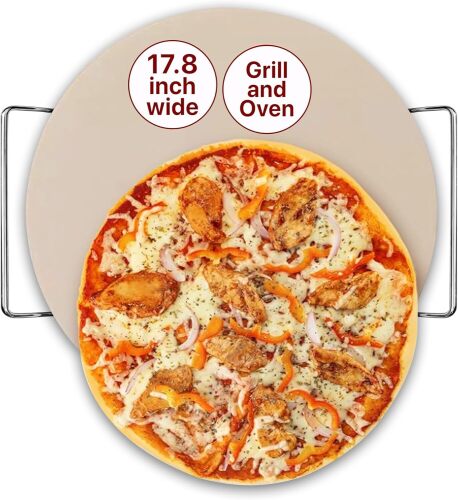Colenza Extra Large Pizza Stone For Oven Approximately 18 Inch (17.8 Inch) - Durable Ceramic Pizza Stone, Heat Resistant up to 1,472°F, Perfect for Homemade Pizza, Bread and More