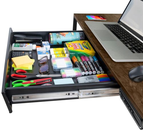 Large 23.6 Inch Under Desk Drawer Slide Out, Pencil Drawer, Undermount Desk Drawer, Under Counter Drawers, Attachable Desk Drawer, Drawer For Under Desk, Undermount Drawer, Under Desk Pull Out Drawer - Lot 9085