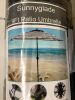 Sunnyglade 9' Patio Umbrella Outdoor Table Umbrella with 8 Sturdy Ribs (Black and White) - Thumbnail 5