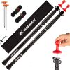 Tarp Poles Heavy Duty Adjustable, AVOFOREST Aviation Aluminum 8.7FT Telescoping Tent Poles with Protection Cap Wind-Resistant Awning Collapsible Poles Set of 2 for Tarps - Canopy - Awning - Hiking - Thumbnail 1