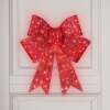 Pre-Lit Large Christmas Bow Decoration, Holiday Decor w/ 8 Functions - Thumbnail 1