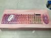 Gaming Keyboard and Mouse Combo with LED, 104 Keys Wired Light Up Pink Keyboard and Cute Mouse Set for PC Laptop Computer PS4 PS5 Xbox, 19 Keys Anti-ghosting, Multimedia Keys, Number Pad - Thumbnail 3