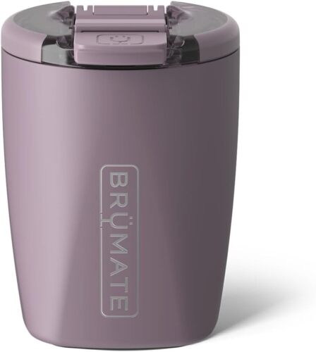 BrüMate Rocks 12oz Insulated Lowball Whiskey Tumbler | 100% Leakproof Locking Lid | Insulated Stainless Steel Whiskey Glass | Perfect For At Home, Camping or Travel | BPA-Free (Lilac Dusk)
