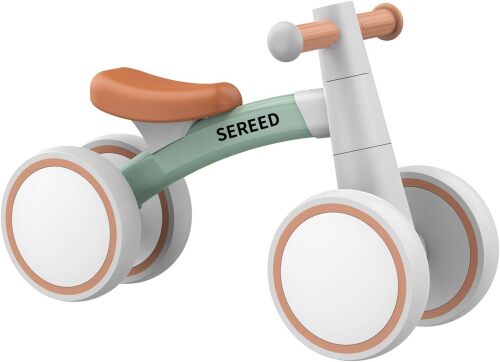 SEREED Baby Balance Bike for 1 Year Old Boys Girls 12-24 Month Toddler Balance Bike, 4 Wheels Toddler First Bike