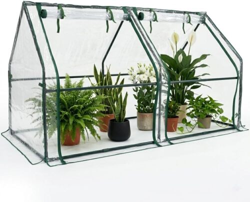 Mini Greenhouse, Portable Cold Frame Green House Indoor Outdoor, medium size Greenhouse for Seed Starting & Plant Protection