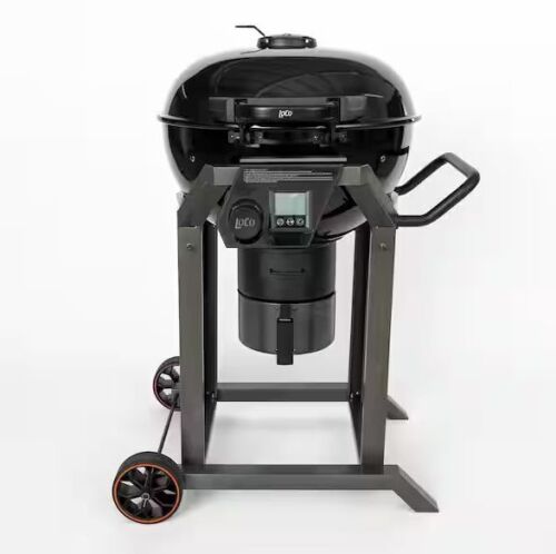LOCO 22.5 in. SmartTemp Kettle Charcoal Grill in Black with Stand