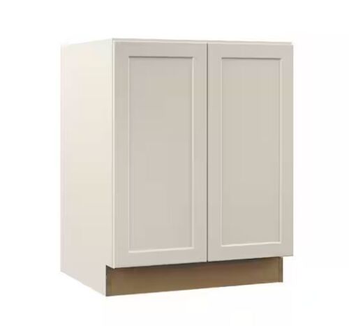 Hampton Bay Designer Series Melvern 27 in. W x 21 in. D x 34.5 in. H Assembled Shaker Full Height Door Bath Cabinet in Cloud