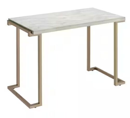 Acme Furniture Boice II Faux Marble and Champagne Console Table