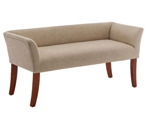 Convenience Concepts Designs 4-Comfort Ella Tan Fabric 49.75 in. Accent Bench