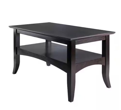 WINSOME WOOD Camden 34 in. Coffee Rectangle Wood Coffee Table