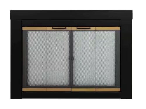 Pleasant Hearth Arrington Large Glass Fireplace Doors
