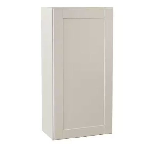 Hampton Bay Shaker 24 in. W x 12 in. D x 30 in. H Assembled Wall Kitchen Cabinet in Dove Gray