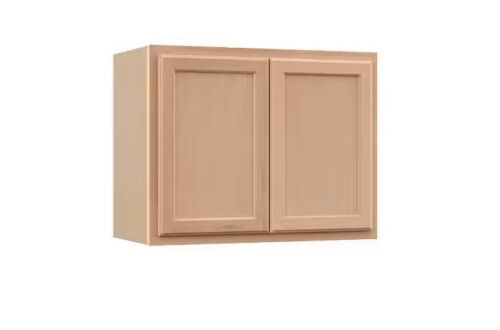 Hampton Bay Recessed Panel 30 in. W x 12 in. D x 24 in. H Assembled Wall Bridge Kitchen Cabinet in Unfinished