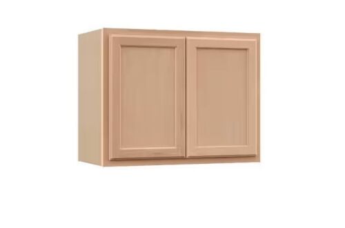 Hampton Bay Recessed Panel 30 in. W x 12 in. D x 24 in. H Assembled Wall Bridge Kitchen Cabinet in Unfinished