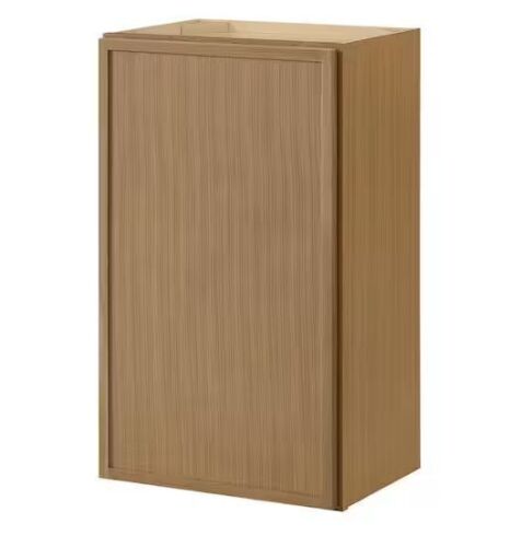 Hampton Bay Leyton 21 in. W x 12 in. D x 42 in. H Ready to Assemble Plywood Slim Shaker Wall Kitchen Cabinet in White Oak