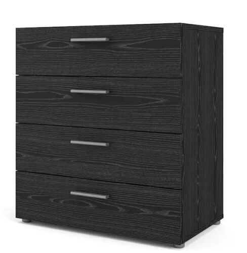 Tvilum Austin 4-Drawer Black Woodgrain Chest of-Drawers