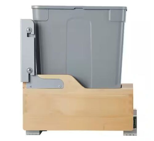 VEVOR Wood Cabinet Trash Can Pullout 35 qt., Heavy Duty Soft Close Slides - Lot 712JF