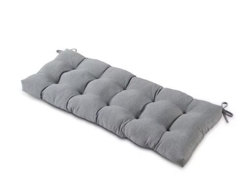 Greendale Home Fashions 51 in. x 18 in. Heather Gray Rectangle Outdoor Bench Cushion - Lot 723JF