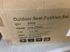 Lot of (4) WNP 22 in. x 22 in. x 4 in. Square Outdoor Deep Seating Cushion Set Seat and Back Cushion - Thumbnail 4