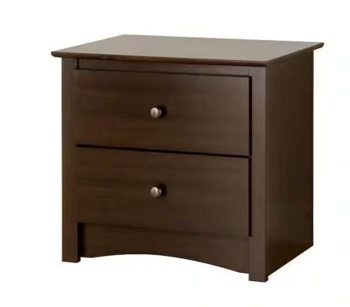 Sonoma Espresso 2-Drawer 23.25 in. W Traditional Nightstand Side Table - Lot 730JF