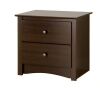 Sonoma Espresso 2-Drawer 23.25 in. W Traditional Nightstand Side Table - Thumbnail 1