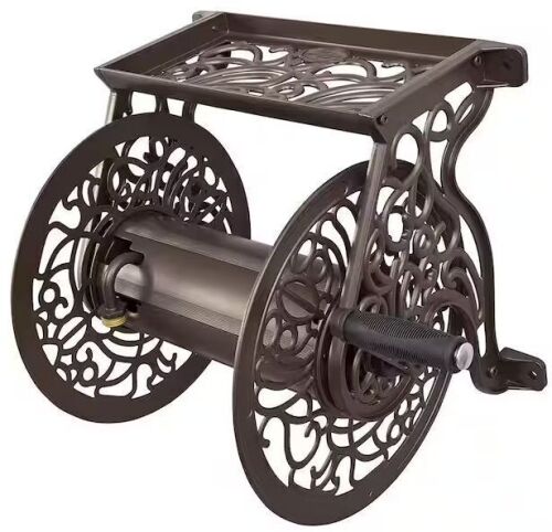 Hampton Bay 125 ft. Aluminum Decorative Garden Hose Wall Mounted Reel - Lot 806JF