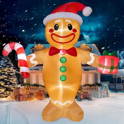 12' Giant Christmas Inflatable Gingerbread Man