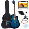 Full Size Beginner Acoustic Guitar Set with Case, Strap, Capo - 41in - Thumbnail 1
