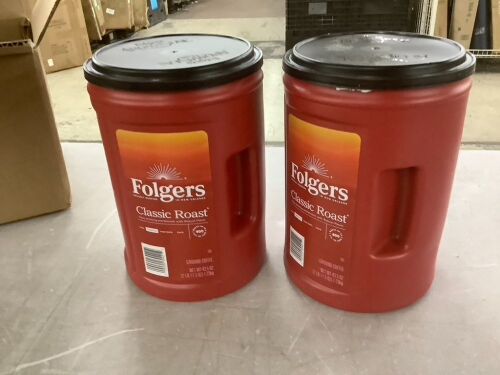 Lot of (2) Folger Classic Roast Ground Coffee 43.5 oz.