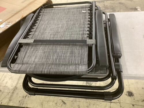 Set of 2 Adjustable Zero Gravity Patio Chair Recliners w/ Cup Holders