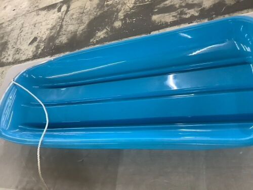 48in Kids Toboggan Snow Sled Board w/ Pull Rope, Curved Edges