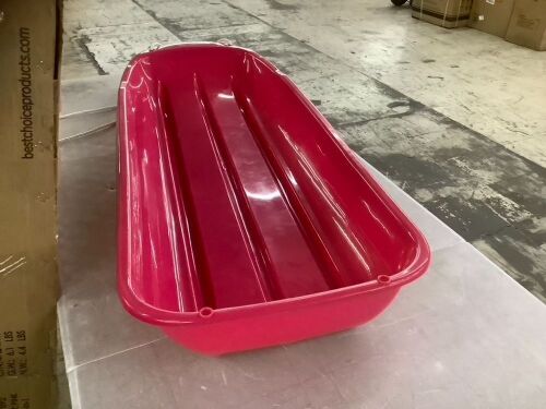 48in Kids Toboggan Snow Sled Board w/ Pull Rope, Curved Edges