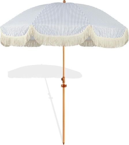 Seazul 7.5ft Beach Umbrella with Fringe - Lot 583