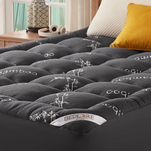 BEDLORE Queen Mattress Topper Viscose Derived from Bamboo, for 6-18 inches Mattress