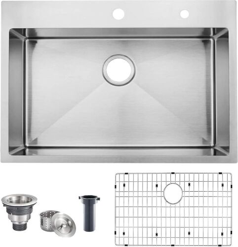 Stainless Steel Drop in Kitchen Sink, 28x18 Inch