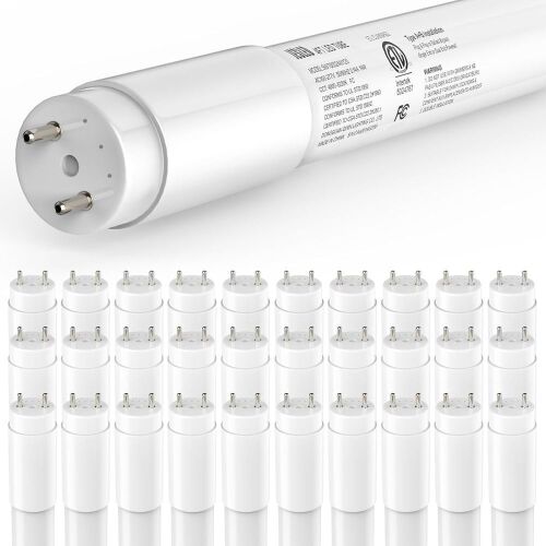JESLED 30 Pack T8 LED Bulbs 4 Foot, Plug&Play or Ballast Bypass, 14W, 2450 LM, 5000K Daylight White